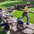 Fred runs about some old building foundations, Kenilworth Castle and the 69th Entry Reunion Dinner, Stratford, Warwickshire - 14th September 2019