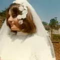 Caroline in wedding veil, Family History: The 1970s, Timperley and Sandbach, Cheshire - 24th January 2020