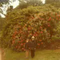 In front of some rhododendrons, Family History: The 1970s, Timperley and Sandbach, Cheshire - 24th January 2020