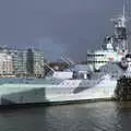 A rainbow briefly appears over HMS Belfast, HMS Belfast and the South Bank, Southwark, London - 17th February 2020