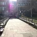 The path to the church, contra jour, A SwiftKey Memorial Service, Covent Garden, London  - 13th March 2020