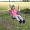 Harry has a swing, A Picnic at Clive and Suzanne's, Braisworth, Suffolk - 11th July 2020