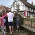 The GMC pulls up to the school, A Picnic at Clive and Suzanne's, Braisworth, Suffolk - 11th July 2020