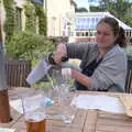 Isobel pours out some prosecco, Fred's Last Day of Primary School, Eye, Suffolk - 22nd July 2020
