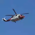 The coastguard helicopter flies over, Camping on the Coast, East Runton, North Norfolk - 25th July 2020