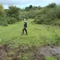 Fred crosses a log bridge, A Game of Cricket, and a Walk Around Chagford, Devon - 23rd August 2020