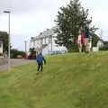 The kids mess around on the hill in Chapel Park, A Game of Cricket, and a Walk Around Chagford, Devon - 23rd August 2020