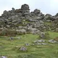 The boys head off into the rocks, A Walk up Hound Tor, Dartmoor, Devon - 24th August 2020