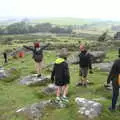 We head back to the car park in the lashing rain, A Walk up Hound Tor, Dartmoor, Devon - 24th August 2020