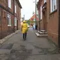 Isobel heads up the alley, A Trip to Orford, Suffolk - 29th August 2020