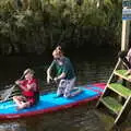 Harry and Allyson go paddling off, Camping at Three Rivers, Geldeston, Norfolk - 5th September 2020