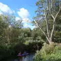 Harry and Lydia head off up the cut, Camping at Three Rivers, Geldeston, Norfolk - 5th September 2020