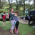 Lydia gets a hug, Camping at Three Rivers, Geldeston, Norfolk - 5th September 2020