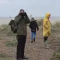 Fred takes a photo of Nosher and Isobel, Sizewell Beach and the Lion Pub, Sizewell and Theberton, Suffolk - 4th October 2020