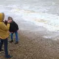 Harry waves his bum at the ocean, Sizewell Beach and the Lion Pub, Sizewell and Theberton, Suffolk - 4th October 2020