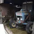 An old Ford 4000 tractor in a shed, Trevor's Last Apple Pressing, Carleton Rode and Shelfanger, Norfolk - 18th October 2020