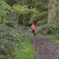 Harry runs off up the path, A Walk Around Thornham Estate, Thornham Magna, Suffolk - 18th October 2020