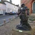 A drumming soldier statue on Seckford Street, Isobel's Birthday, Woodbridge, Suffolk - 2nd November 2020
