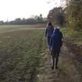 Walking around the side field, To See the Hairy Pigs, Thrandeston, Suffolk - 7th November 2020