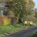 Heading off on the path, Drone Flying and the Old Chapel, Thrandeston, Suffolk - 15th November 2020