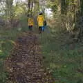 On an Autumn path, Drone Flying and the Old Chapel, Thrandeston, Suffolk - 15th November 2020