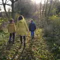 Waling through a carpet of golden leaves, Drone Flying and the Old Chapel, Thrandeston, Suffolk - 15th November 2020