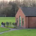 Isobel and the boys are by the Community Centre, The Dereliction of Eye, Suffolk - 22nd November 2020