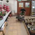 Harry wheels the trolley around, Frosty Rides and a Christmas Tree, Diss Garden Centre, Diss, Norfolk - 29th November 2020