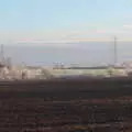 Frozen trees and pylons in the distance, More Frosty Rides and the Old Mink Sheds, Brome, Suffolk - 10th December 2020