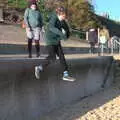 Fred does another leap, A Return to the Beach, Southwold, Suffolk - 20th December 2020