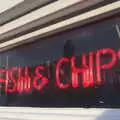 A neon Fish and Chip sign, A Return to the Beach, Southwold, Suffolk - 20th December 2020