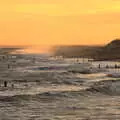 People wander the beach in the spray of the sea, A Return to the Beach, Southwold, Suffolk - 20th December 2020