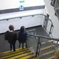 The boys on the stairs in St. Andrew's car park, A Bit of Christmas Shopping, Norwich, Norfolk - 23rd December 2020