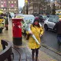 Isobel with a bunch of flowers, A Bit of Christmas Shopping, Norwich, Norfolk - 23rd December 2020