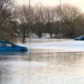 Abandoned cars and a floating wheelie bin, The Christmas Eve Floods, Diss, Norfolk - 24th December 2020