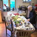 The G-Unit sits in the kitchen, watching sprouts, Christmas Day, Brome, Suffolk - 25th December 2020