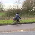 A dude on an ancient bike cycles off to Diss, A Virtual New Year's Eve, Brome, Suffolk - 31st December 2020