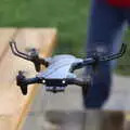 The drone comes in to land, Fun With Ice in Lockdown, Brome, Suffolk - 10th January 2021