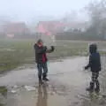 Fred finds a love-heart-shaped bit of ice, Fun With Ice in Lockdown, Brome, Suffolk - 10th January 2021