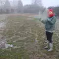 Isobel gets an ice love heart, Fun With Ice in Lockdown, Brome, Suffolk - 10th January 2021