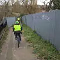 Heading over the bridge to Ash Drive, A Trip to the Blue Shop, Church Street, Eye, Suffolk - 2nd February 2021