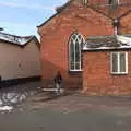 Fred roams about behind the United Reform Church, Derelict Infants School and Ice Sculptures, Diss and Palgrave, Norfolk and Suffolk - 13th February 2021