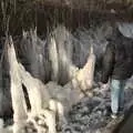 Looking at the ice, Derelict Infants School and Ice Sculptures, Diss and Palgrave, Norfolk and Suffolk - 13th February 2021