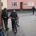 The boys outside McColl's in Eye, The Old Sewage Works, The Avenue, Brome, Suffolk - 20th February 2021