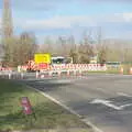 The other end of the closure, up by Yaxley, Fred's New Bike and an A140 Closure, Brome, Suffolk - 27th February 2021