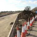 The new Castleton Way, on the left, Fred's New Bike and an A140 Closure, Brome, Suffolk - 27th February 2021