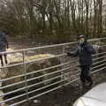 HArry at the airfield gate, Another Walk on Eye Airfield, Eye, Suffolk - 14th March 2021