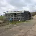 Harry runs past the random junk shed, Another Walk on Eye Airfield, Eye, Suffolk - 14th March 2021