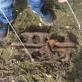 Fred finds some more old metal, Another Walk on Eye Airfield, Eye, Suffolk - 14th March 2021