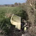 Some knob has chucked a sofa in the hedge in Oakley, A Vaccine Postcard from Harleston, Norfolk - 22nd March 2021